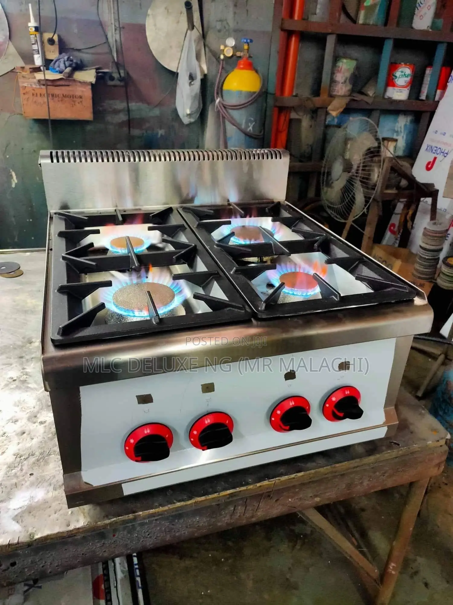 TABLE TOP Industrial 4 Burners KTCHN Gas Cooker Without Oven