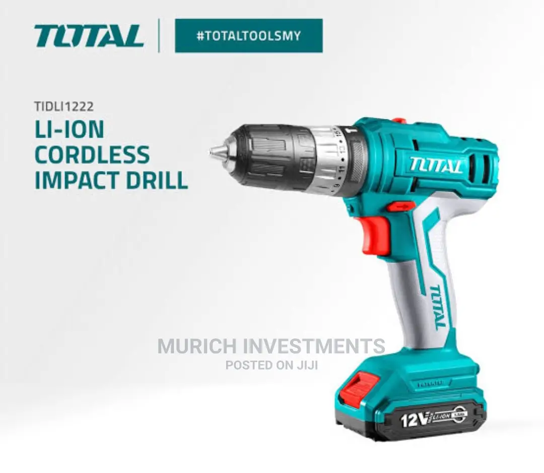 Total Cordless Hammer Impact Drill 12V With Two Batteries