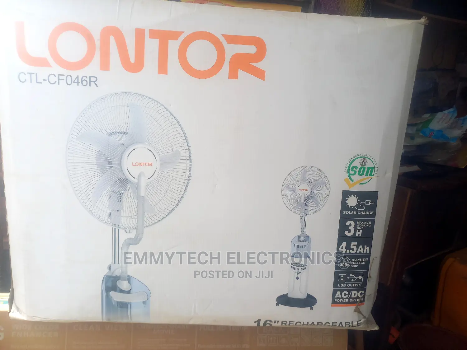 Lontor Rechargeable Mist Fan