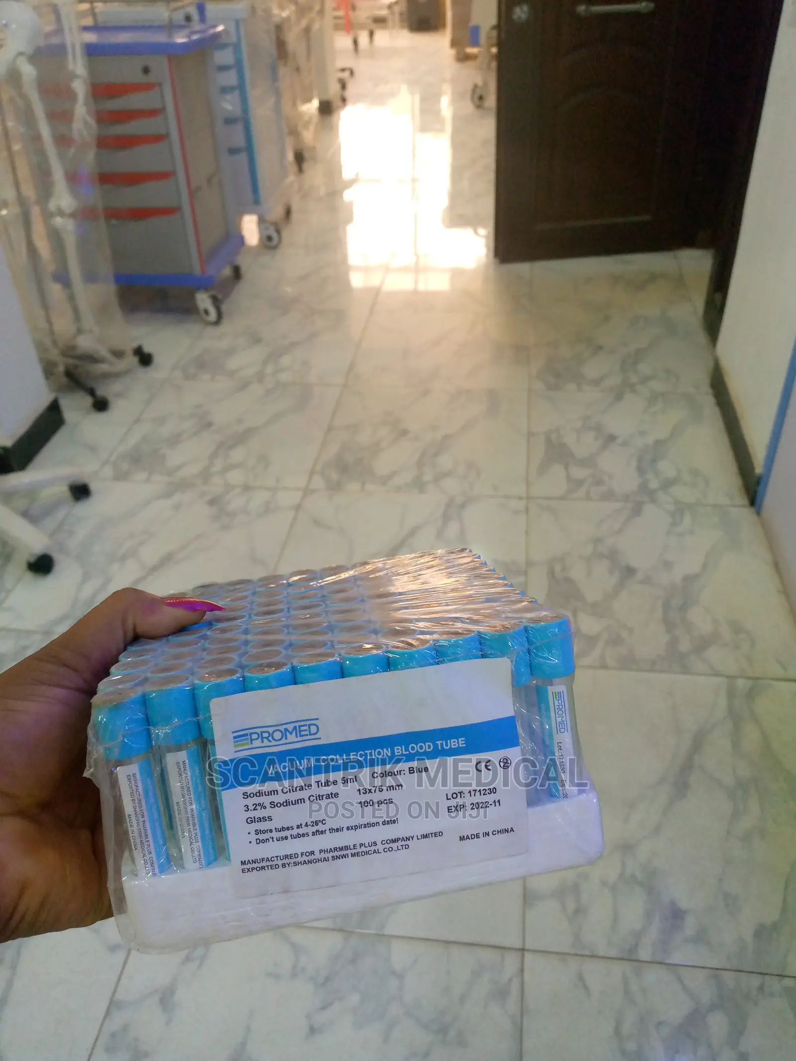 Blue Top Sodium Citrate Tube