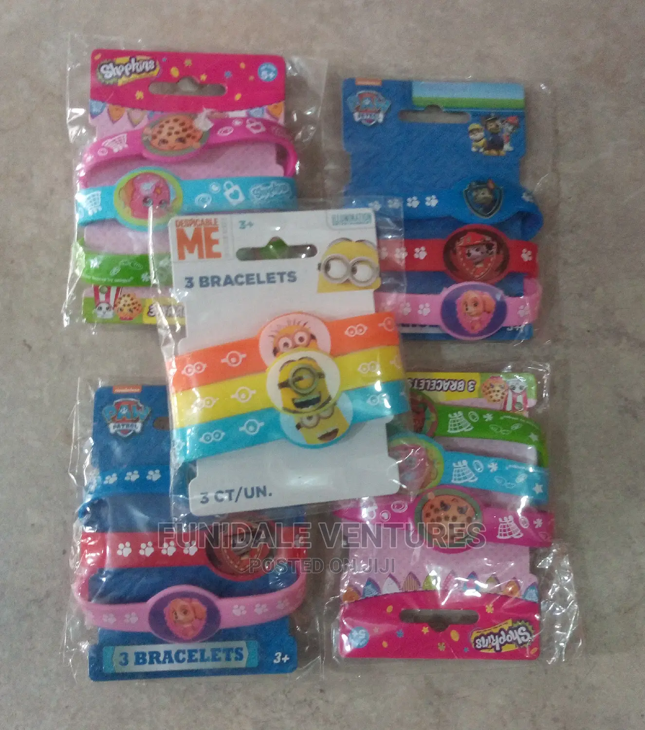 Pack of Character Silicon Bracelet