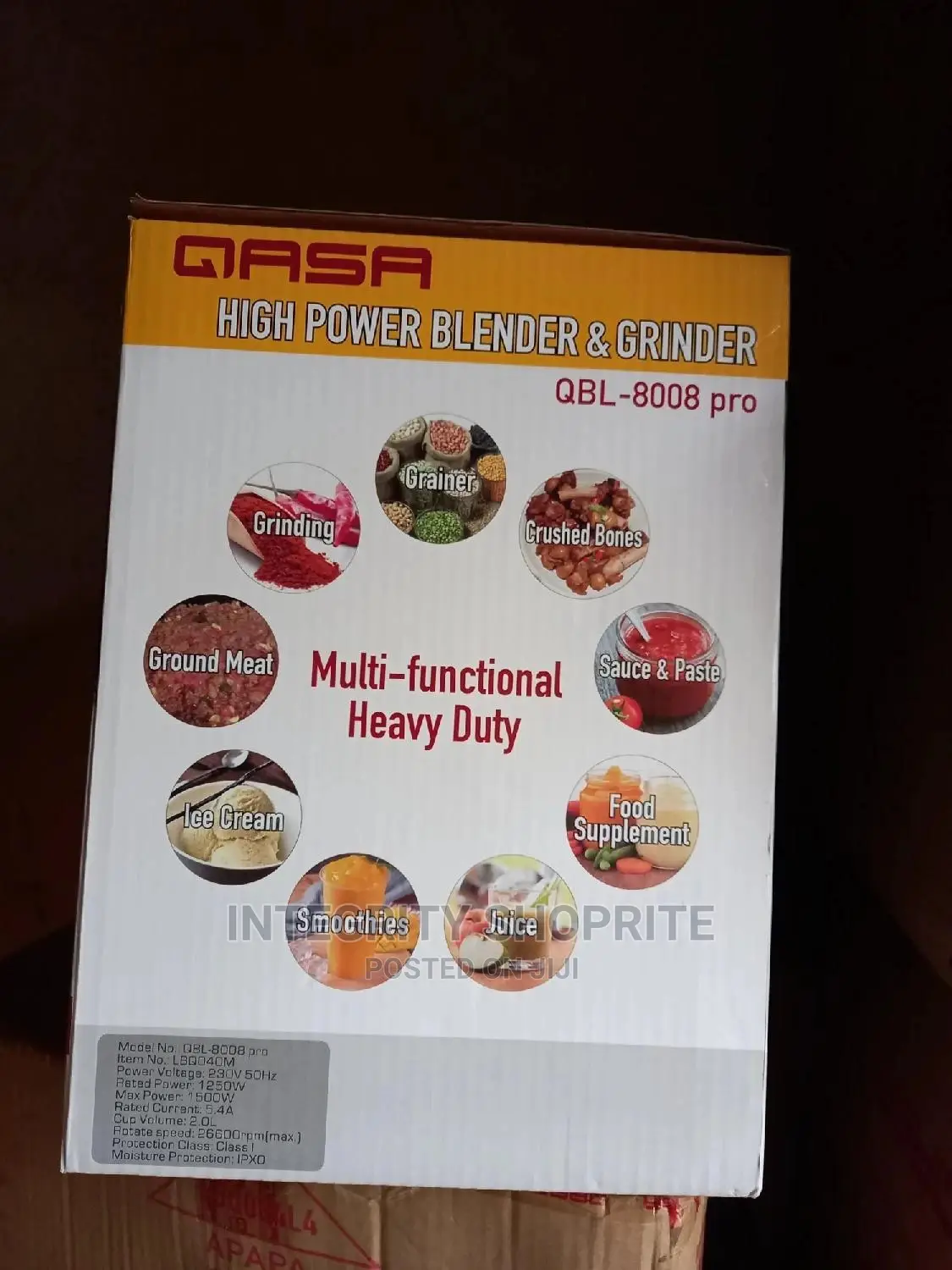 Qasa High Power Blender Grinder 1500W Heavy-duty