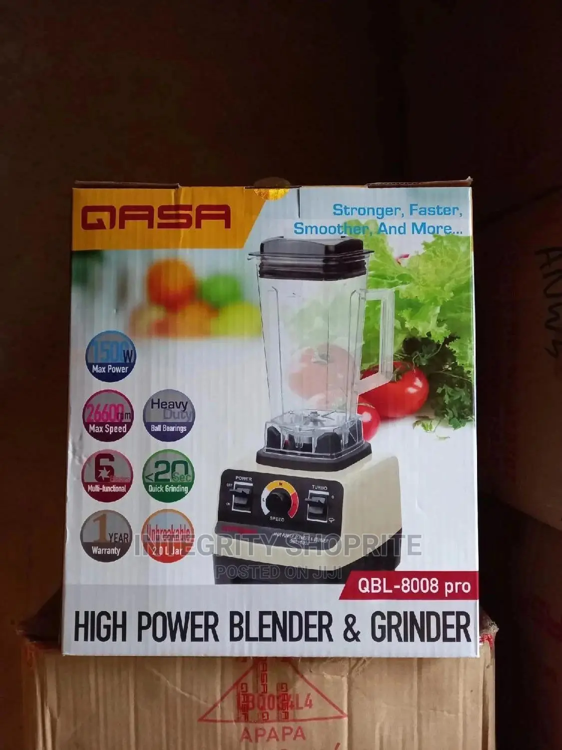 Qasa High Power Blender Grinder 1500W Heavy-duty