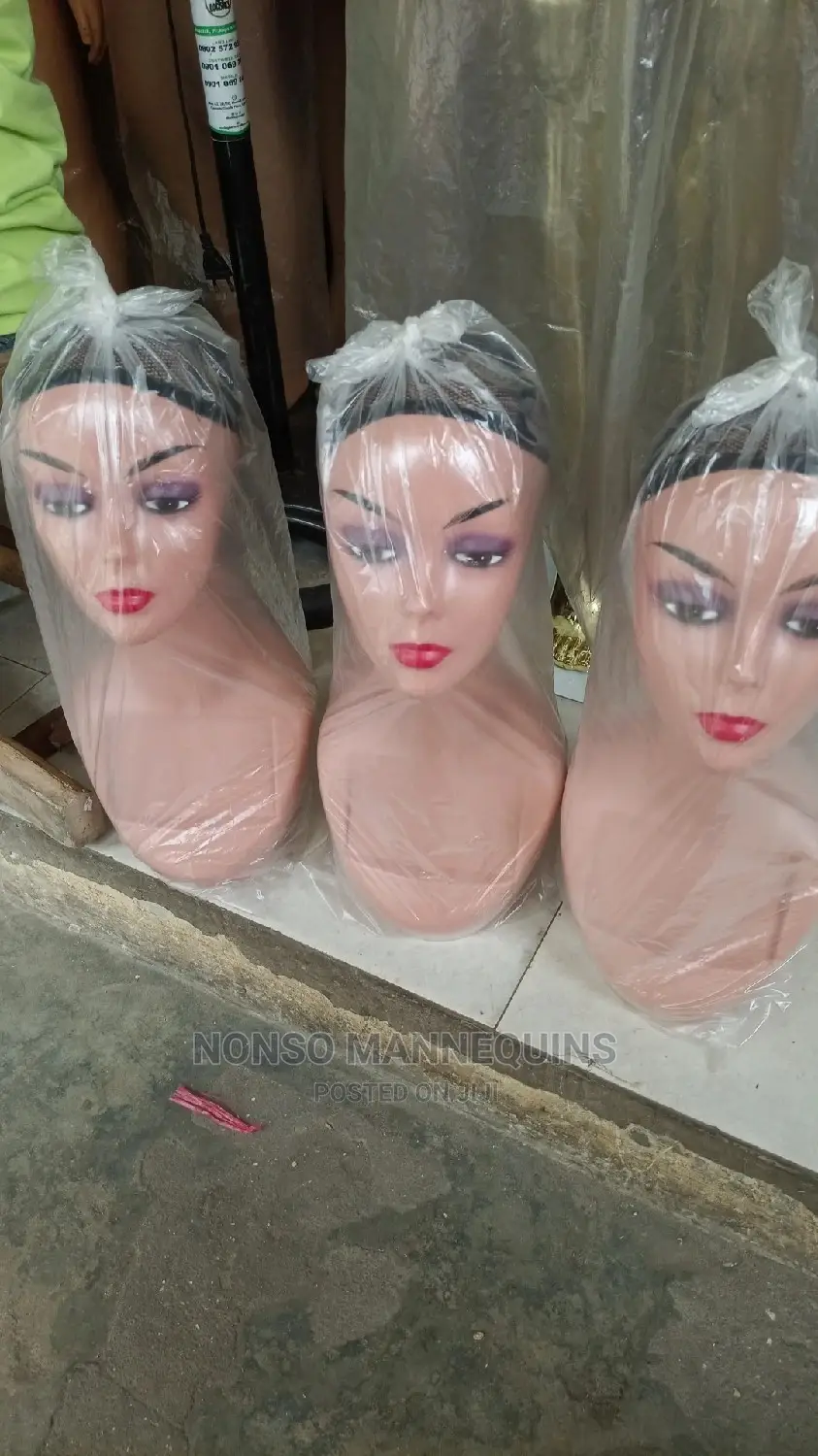 Plastic Long Neck Mannequin Heads