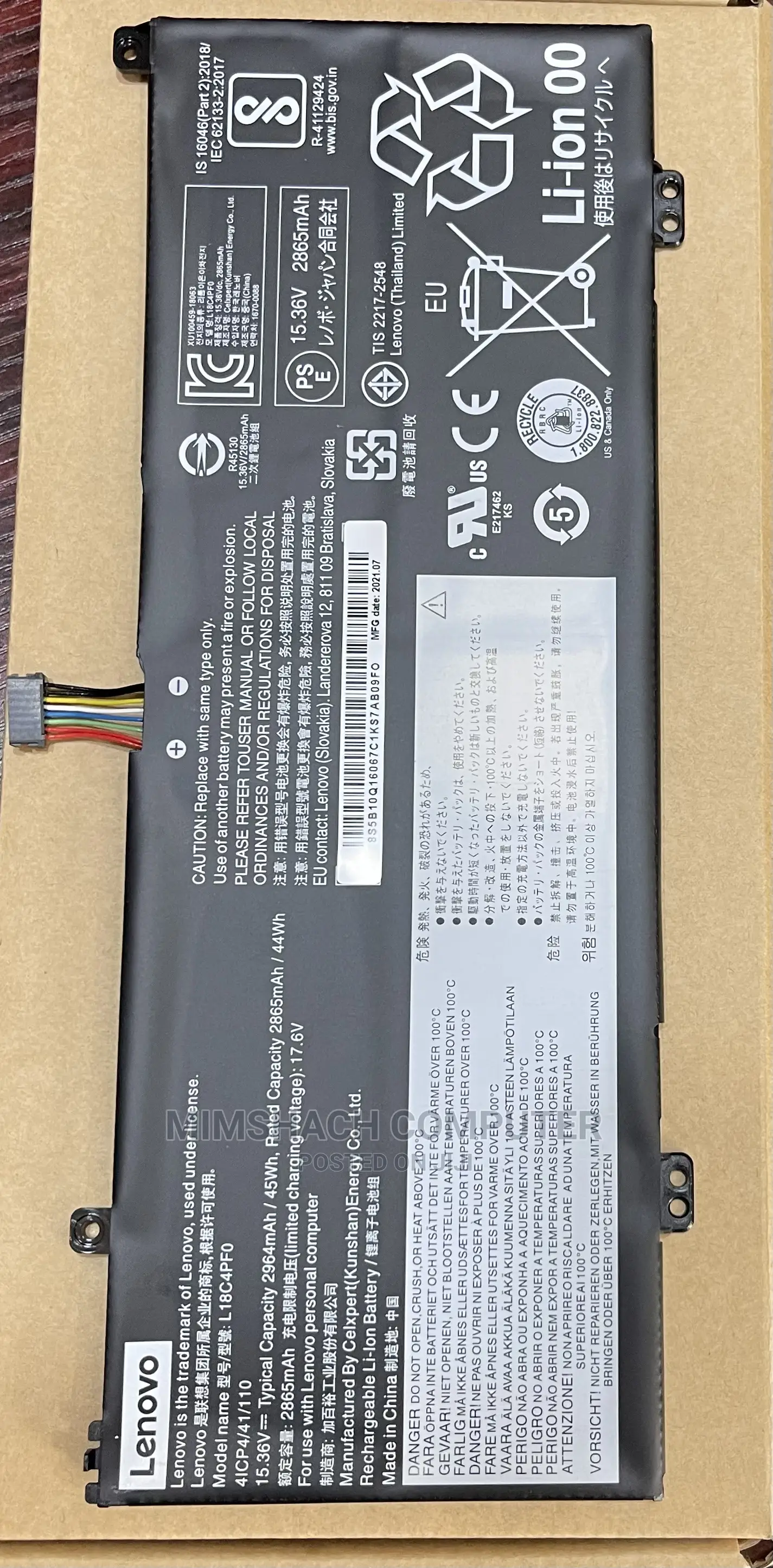 Lenovo Thinkbook 13s-Iml 14s-Iml 13s-Iwl 14s-Iwl Battery