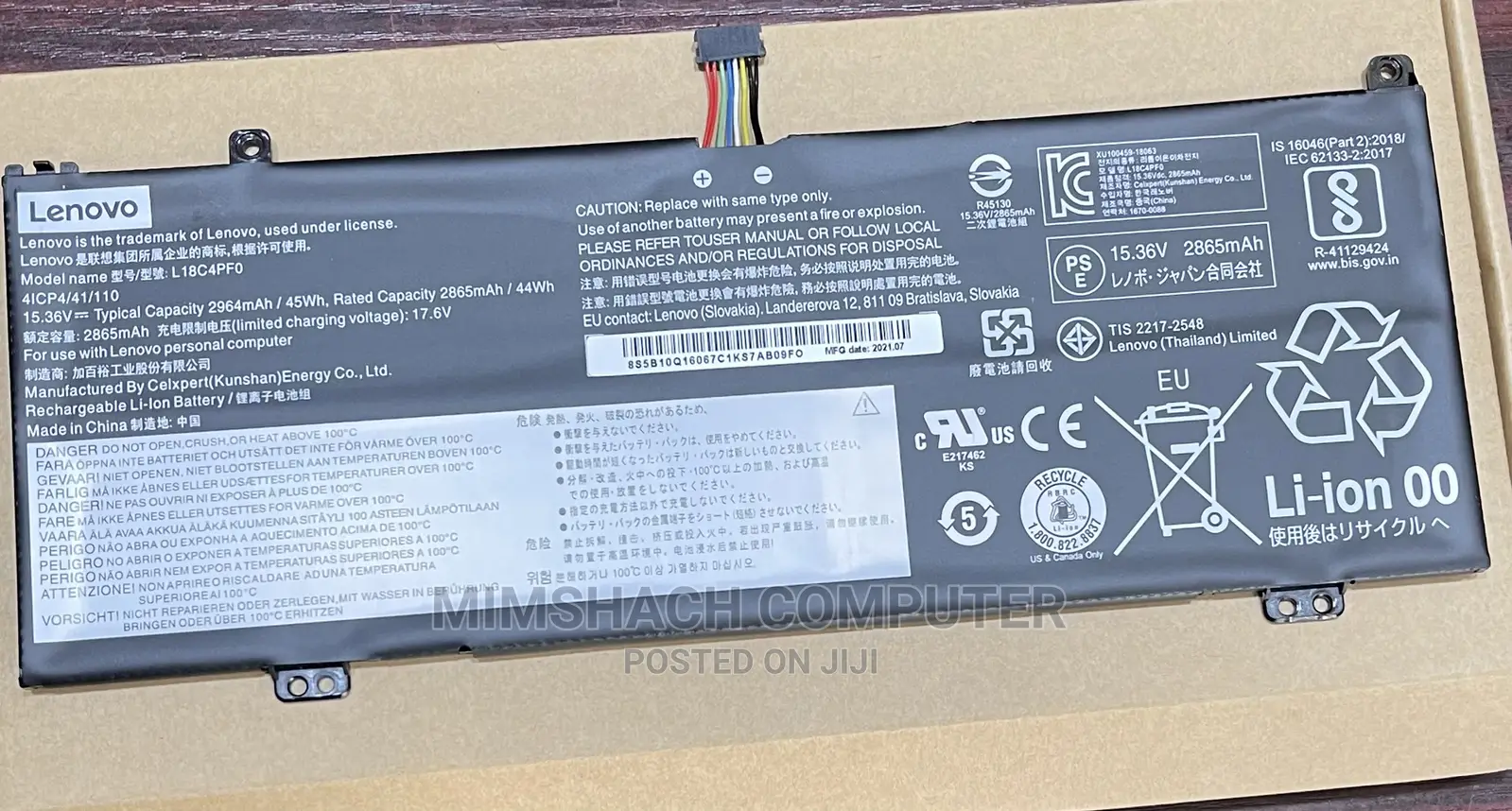 Lenovo Thinkbook 13s-Iml 14s-Iml 13s-Iwl 14s-Iwl Battery