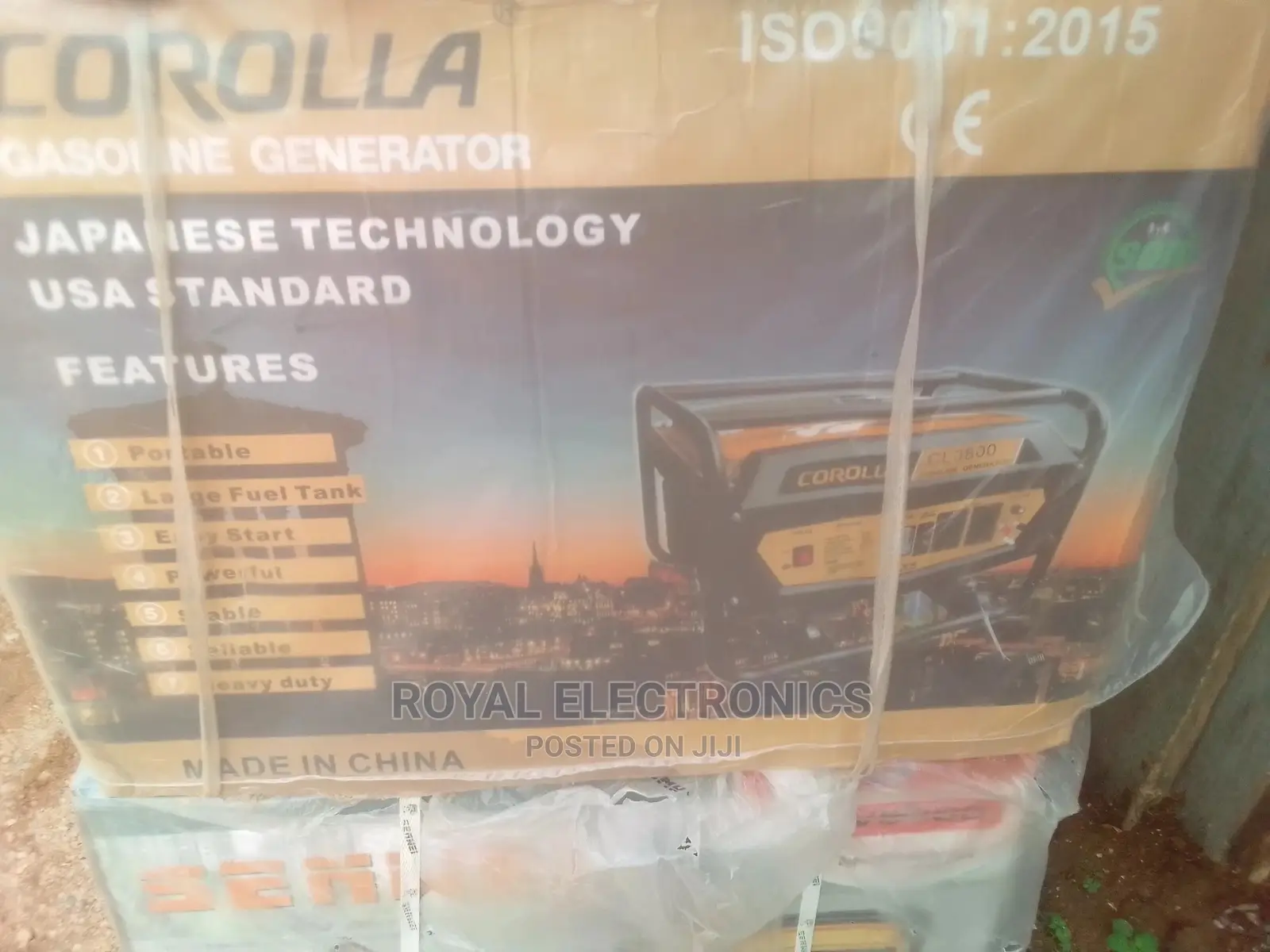 Brand New Corolla Gasoline Generator(4800e2) With Key Tyre