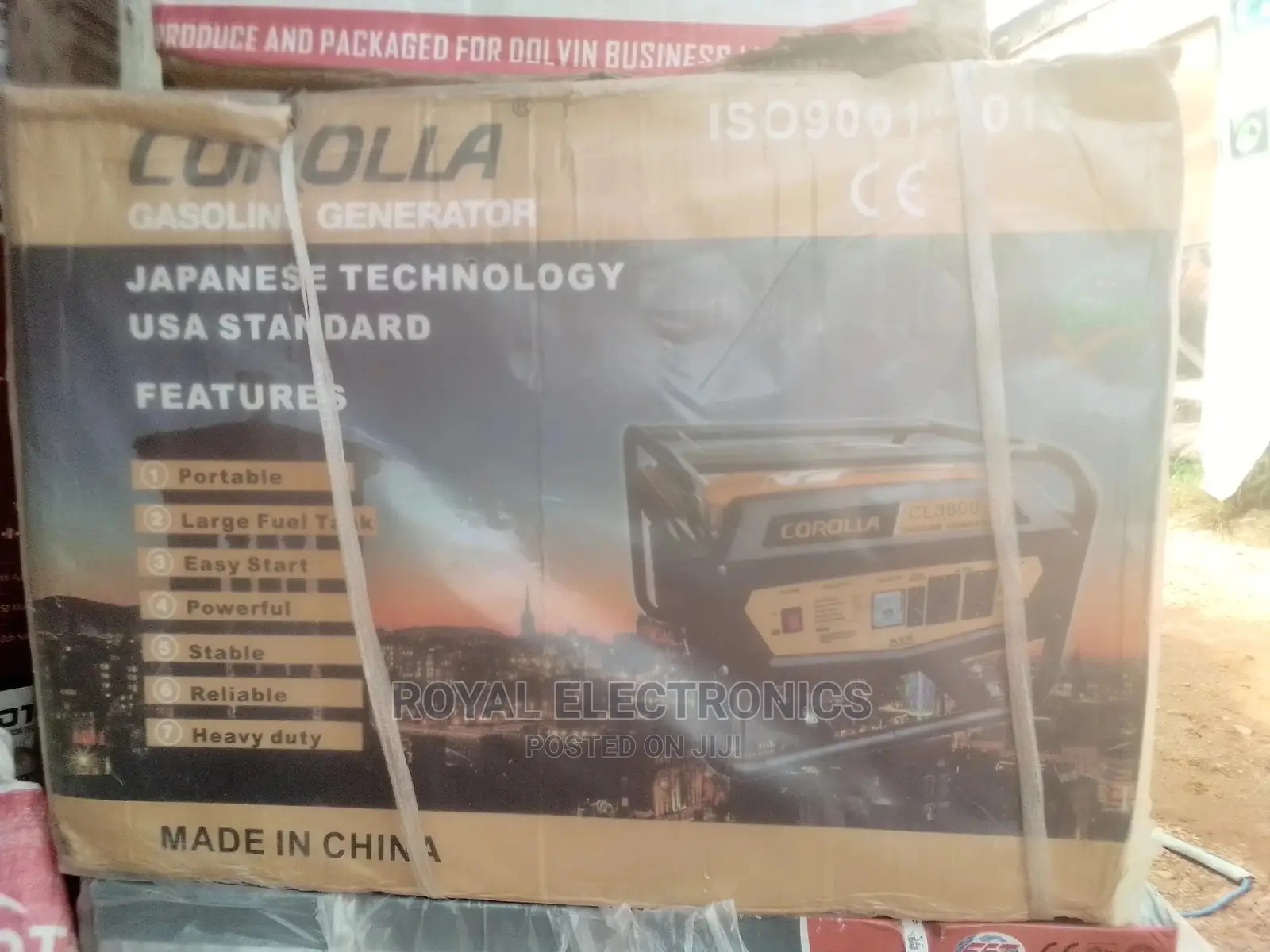Brand New Corolla Gasoline Generator(4800E2) With Key and Ty