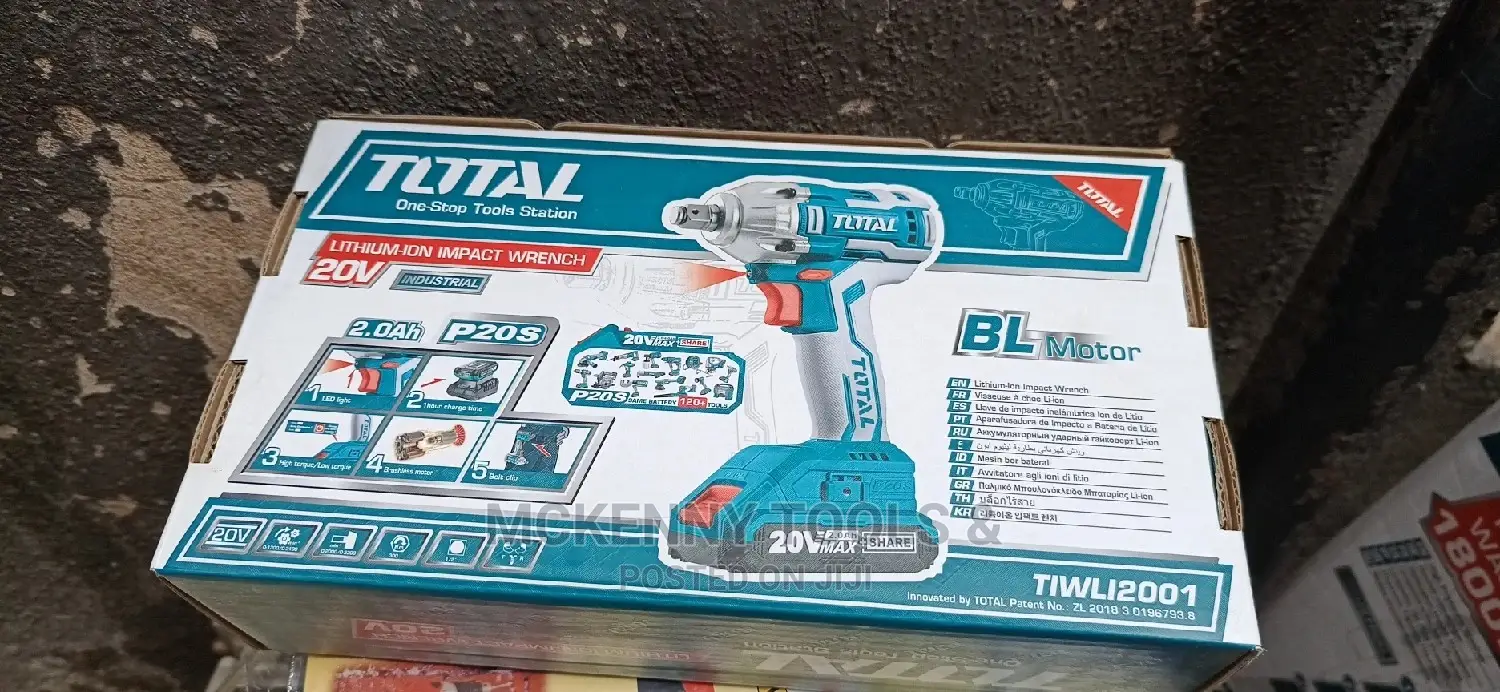 Total Tools Tiwli2001 Impact Wrench Brush-Less 20V 2ah 300nm