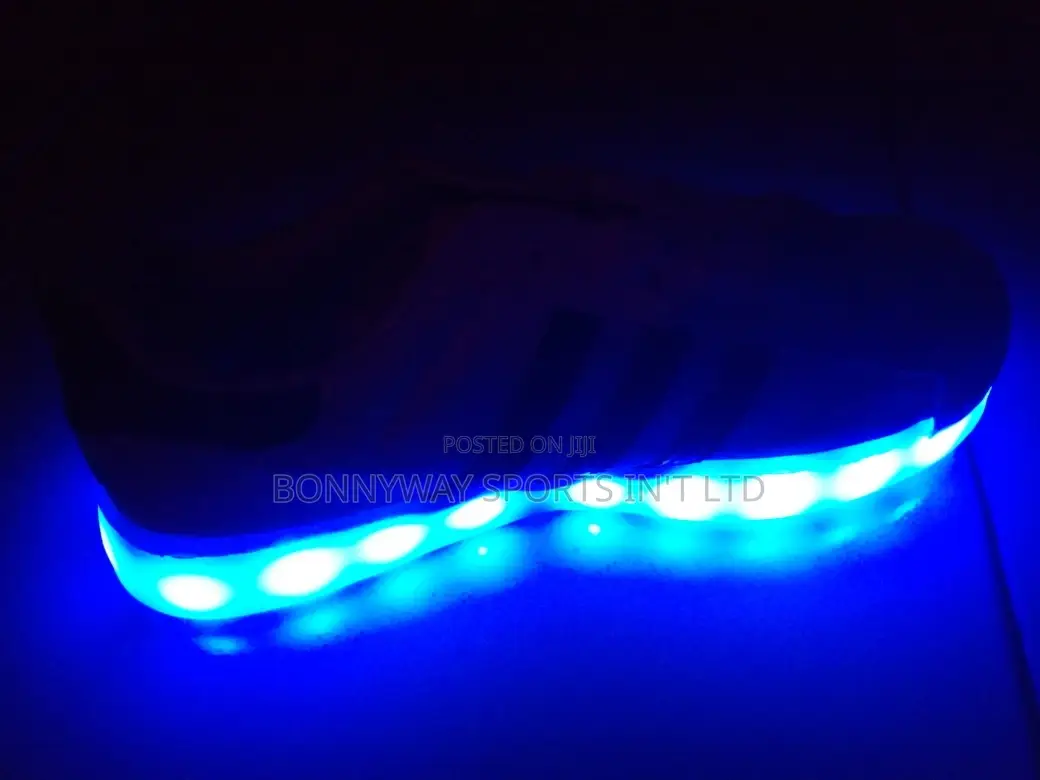 Night Jugging Adidas Sneakers With Caution Light