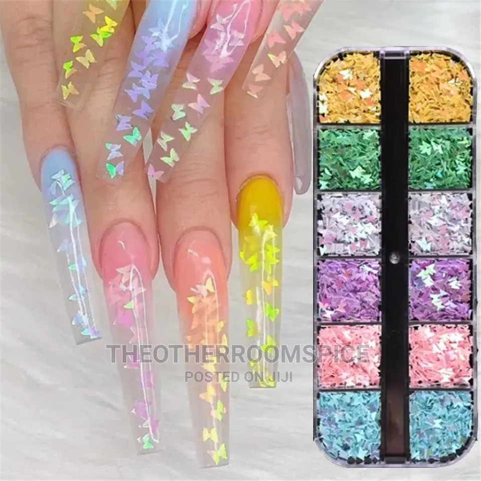 Butterfly Sequin 3D Nail Art Glitter Manicure Accessories