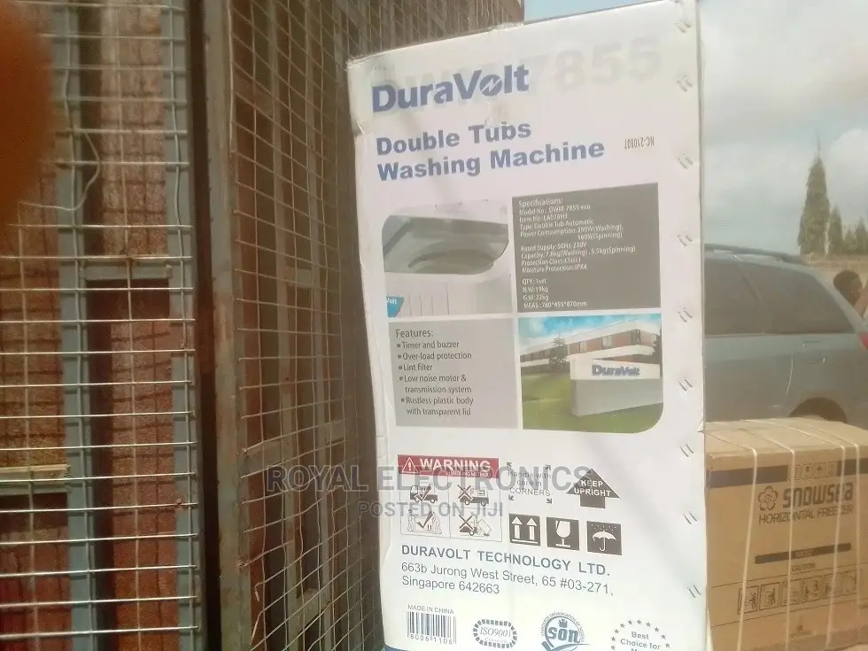 Brand New DURAVOLT Washing Machine 7.8kg