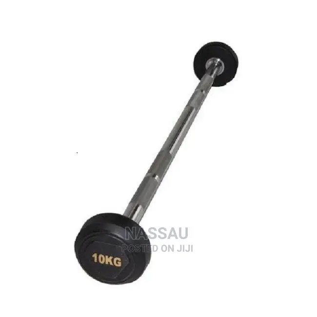 Fixed Olympic Rubber Barbell 10kg