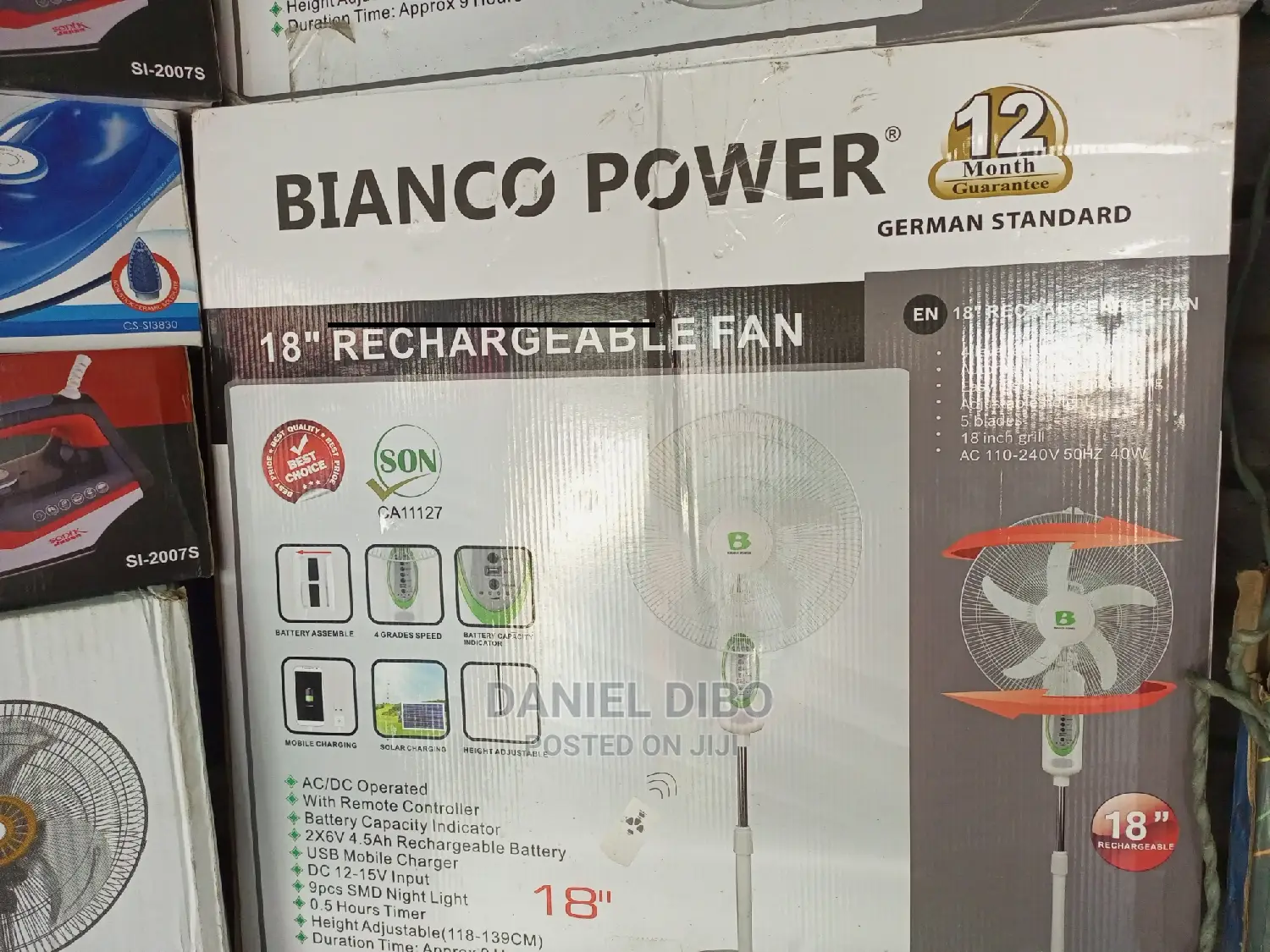 Rechargeable Fan 18 Inches