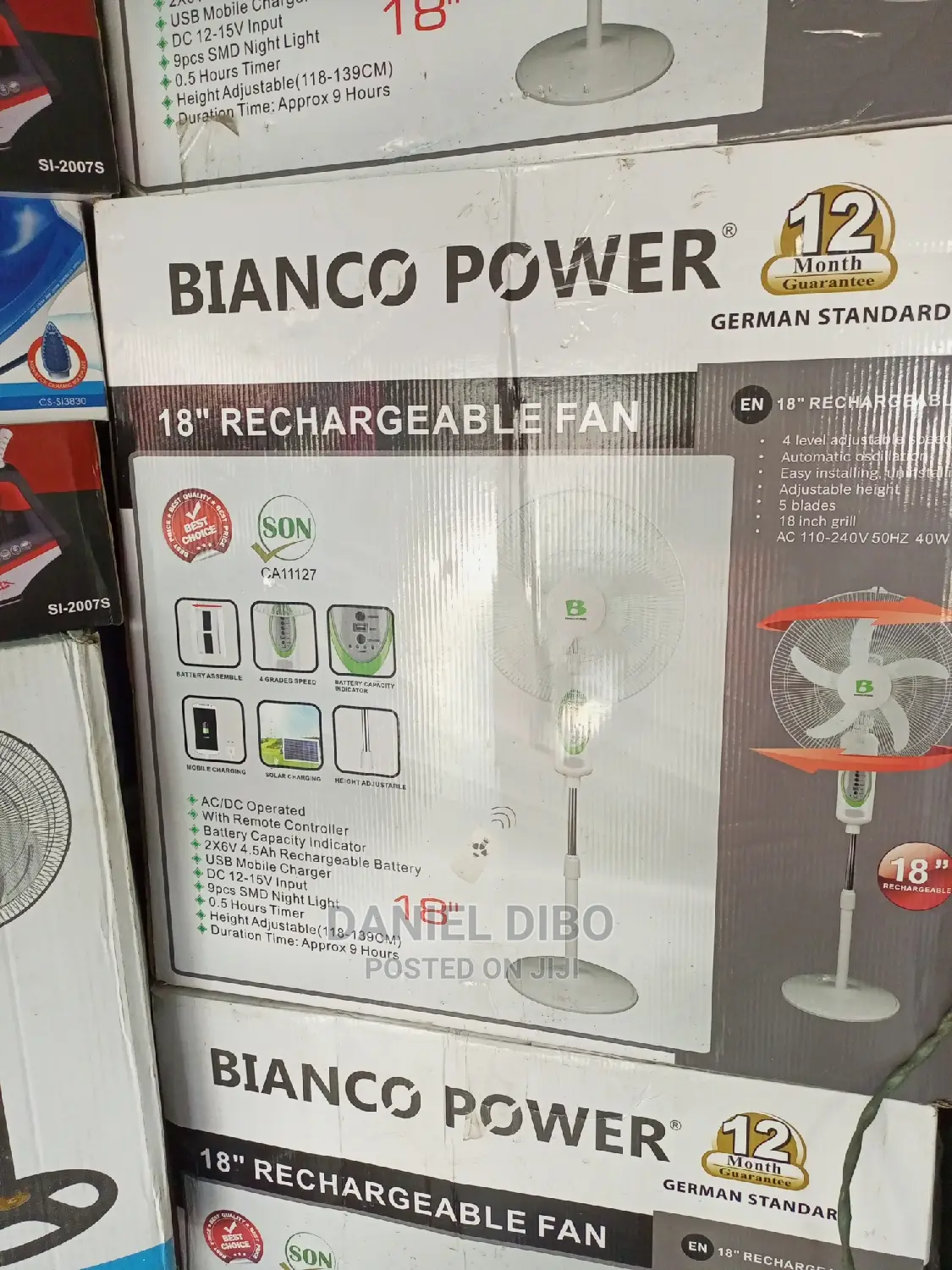 Rechargeable Fan 18 Inches