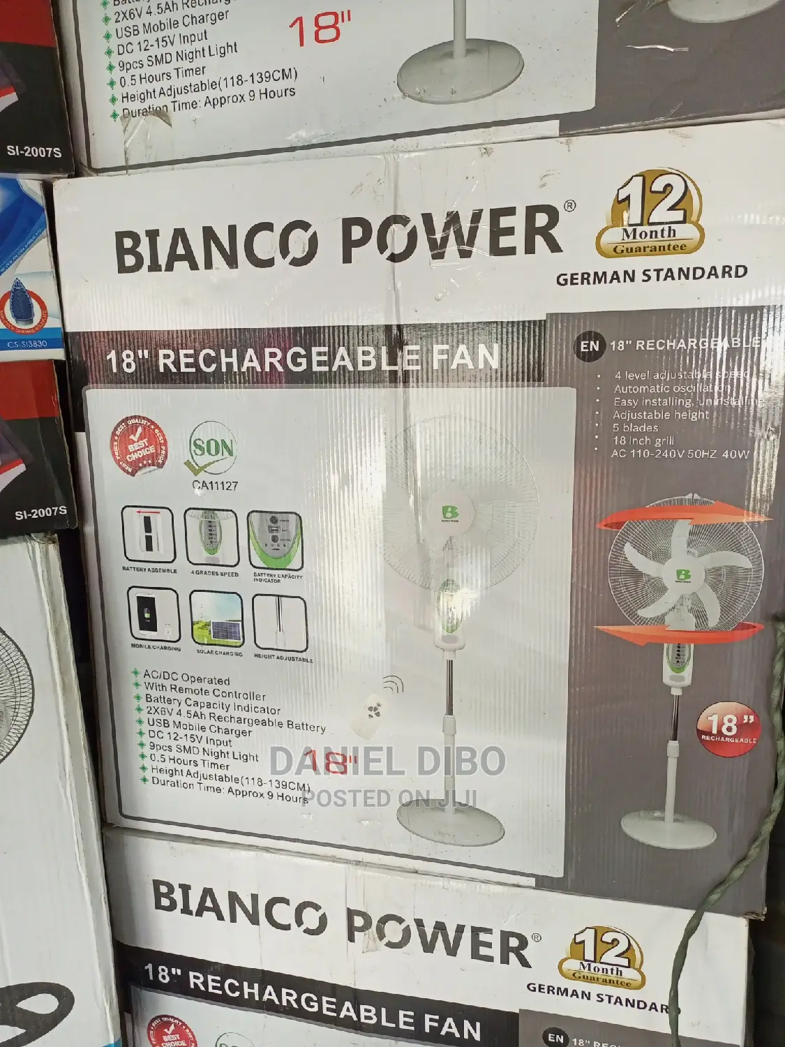 Rechargeable Fan 18 Inches