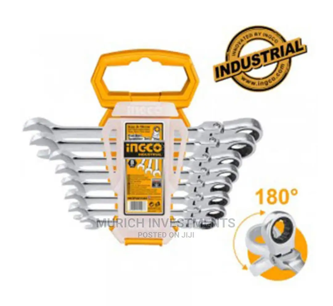 8pcs Flexible Rachet Spanner Set 8-19mm