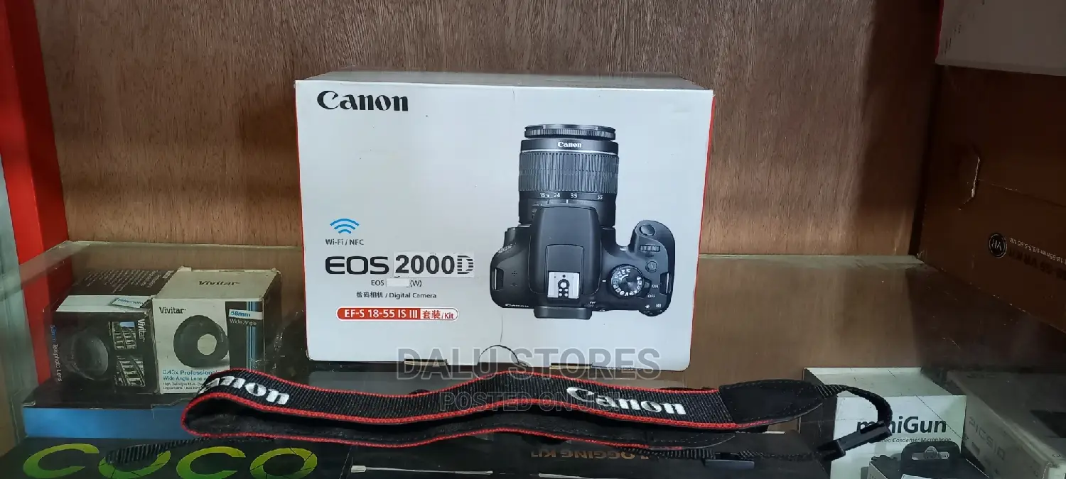 Canon Eos 2000d/Rebel T7 Dslr Camera And Ef-s 18-55 Mm
