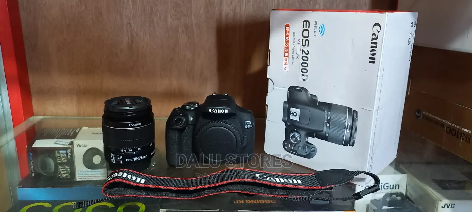 Canon Eos 2000d/Rebel T7 Dslr Camera And Ef-s 18-55 Mm