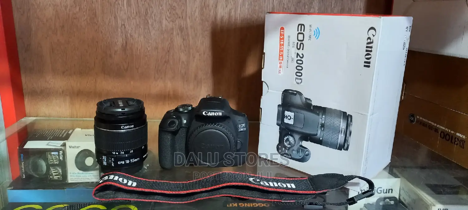 Canon Eos 2000d/Rebel T7 Dslr Camera And Ef-s 18-55 Mm