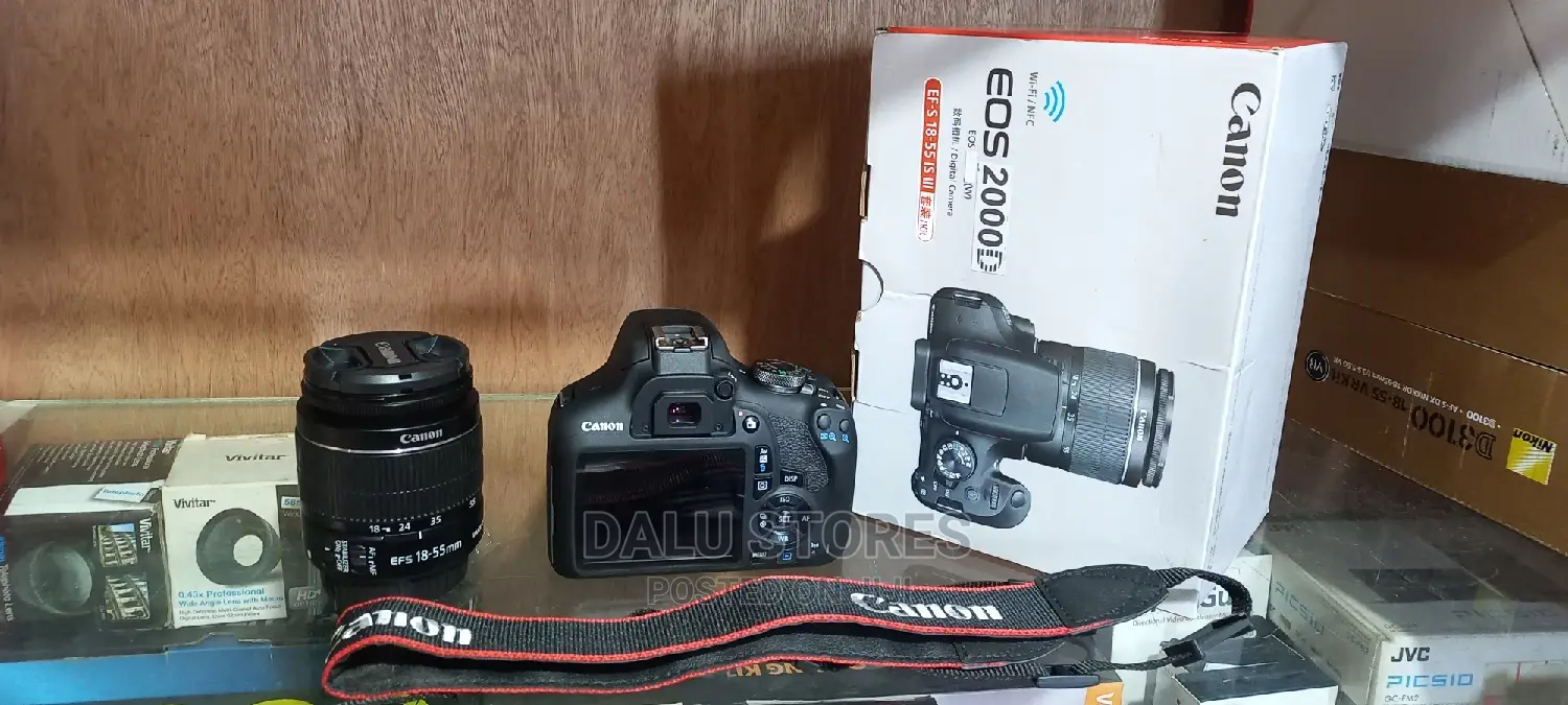 Canon Eos 2000d/Rebel T7 Dslr Camera And Ef-s 18-55 Mm