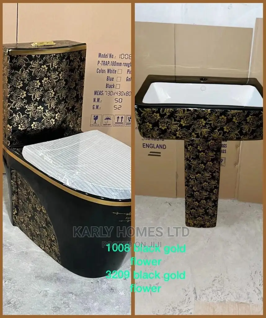 Original England Executive (Black Gold Flower) Wc Sets