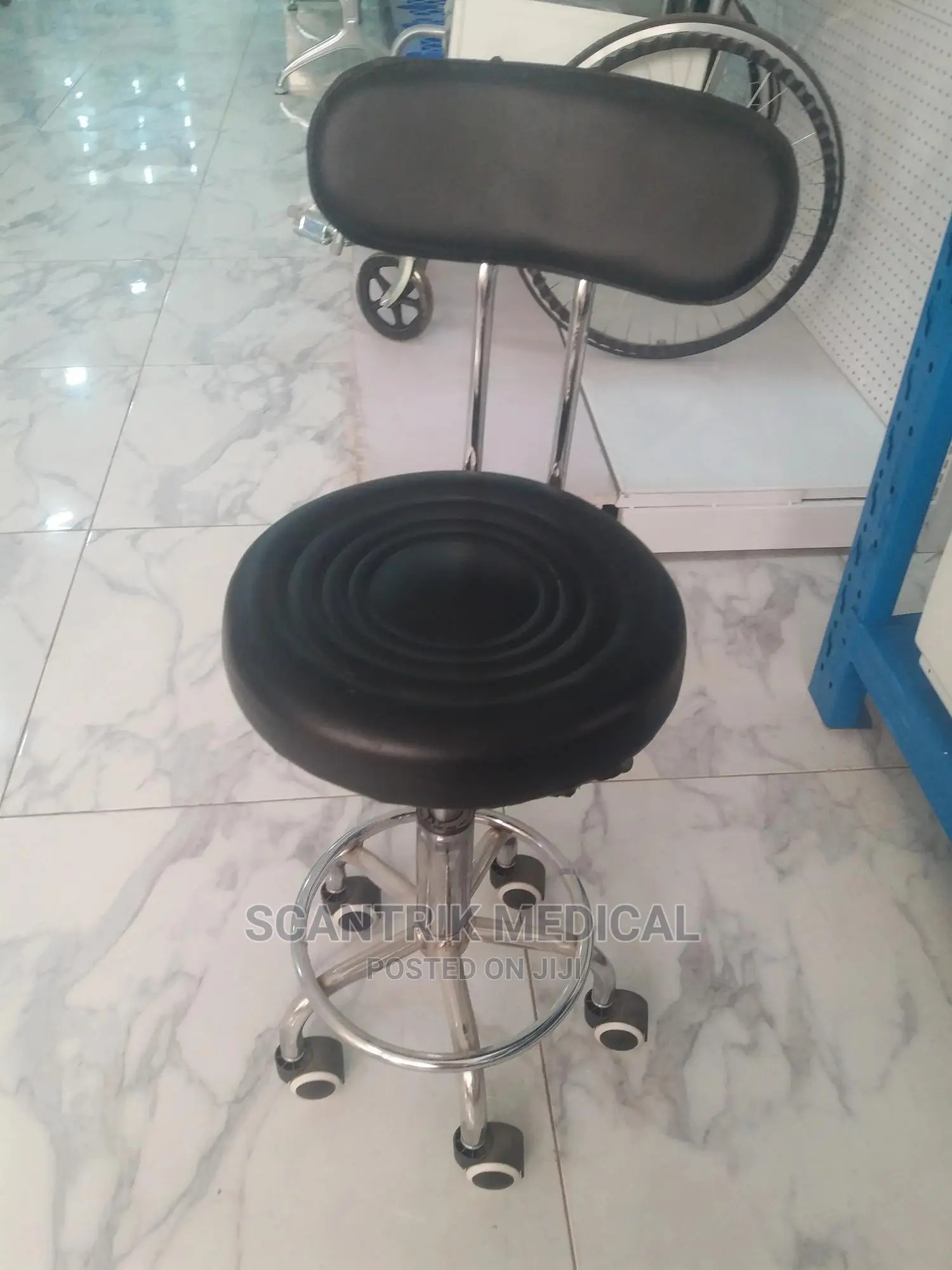 Lab Workbench Medical,Adjustable Swivel Stool Chair (Black)