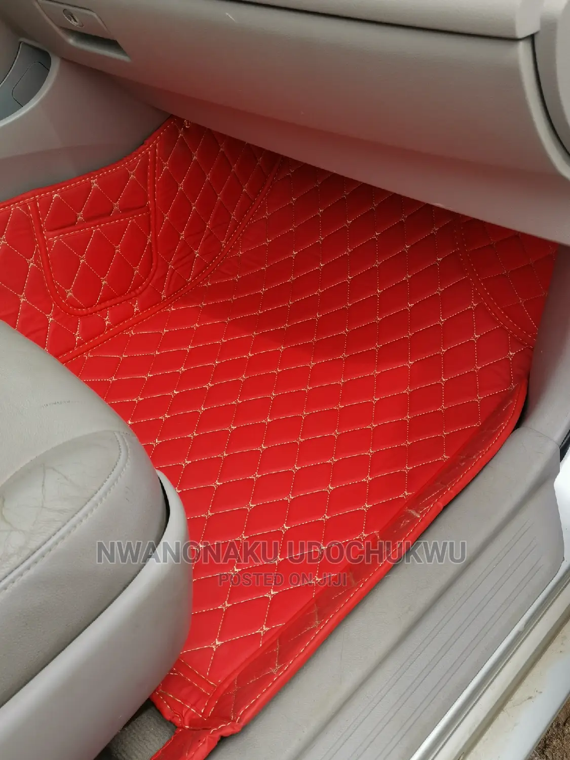 Dz Leather Red Foot Mat