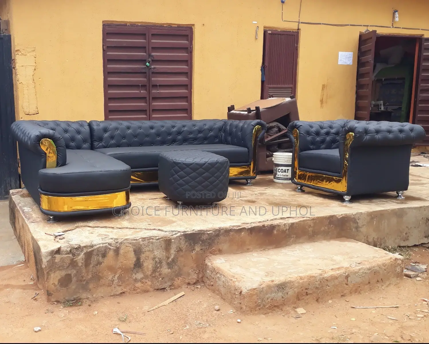 Sofa Set of Chair Corner Unit Plus Central Table