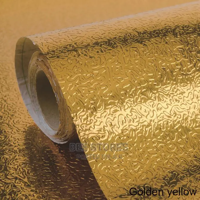 Waterproof, Oil-Proof Self Adhesive Aluminium Stickers-Gold