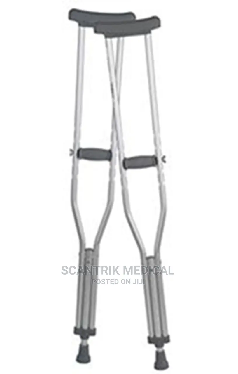 Lightweight Adjustable Underarm Crutches Aluminium Armrest