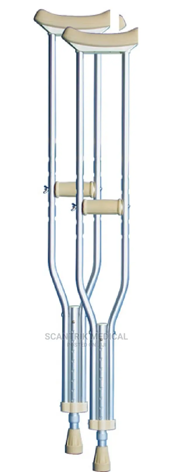 Underarm Crutches Aluminium Armrest