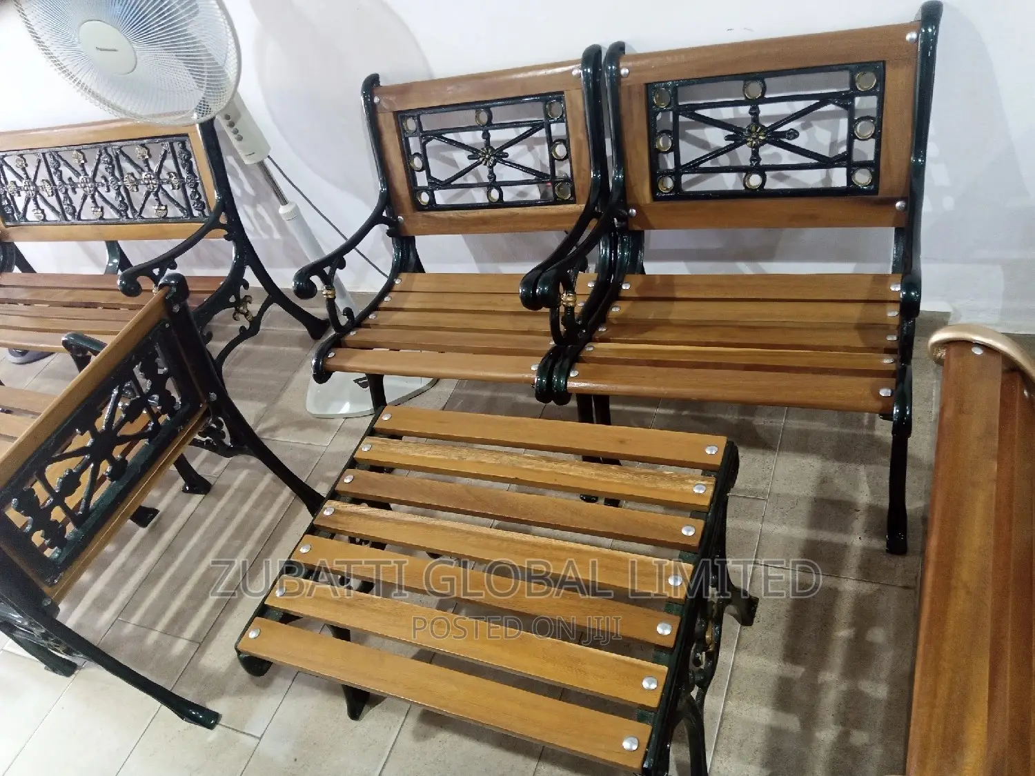 Metal Outdoor Chairs / Iron Wooden Garden Chair