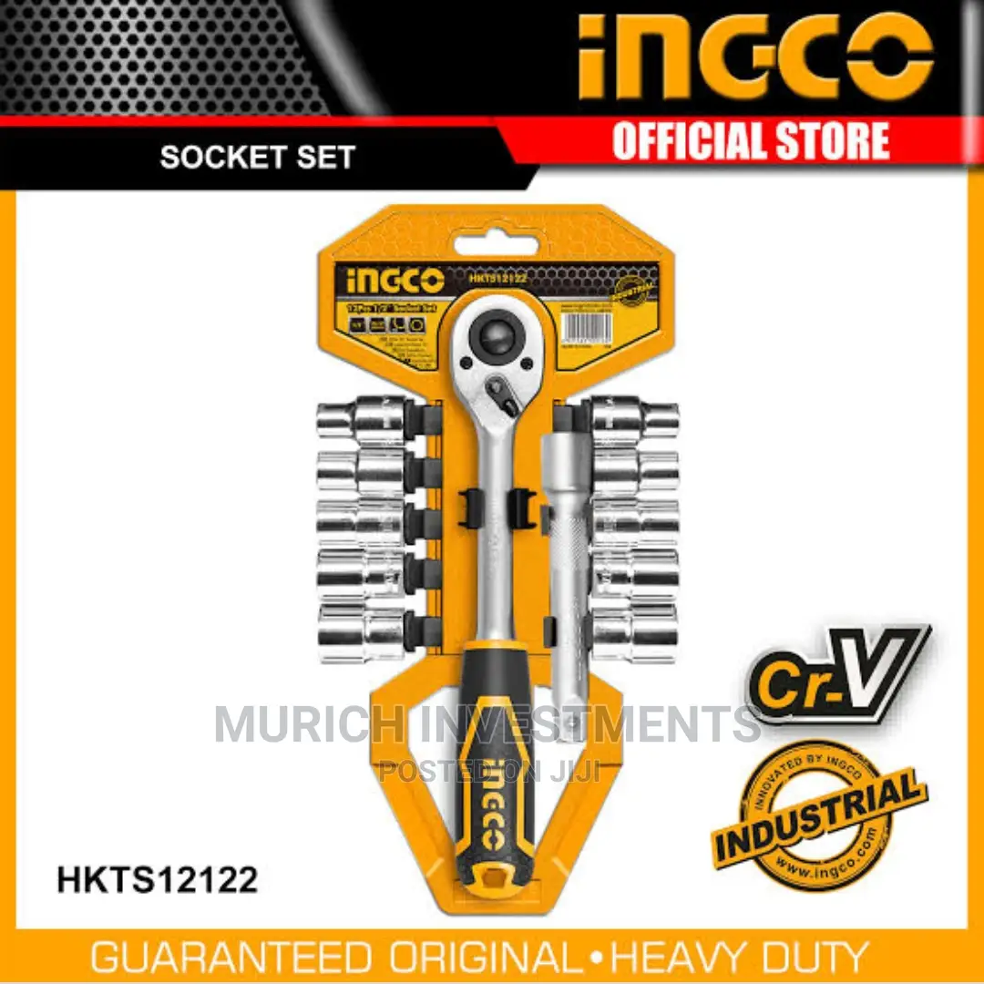 1/2” Socket Set Ingco HKTS12122 12pcs
