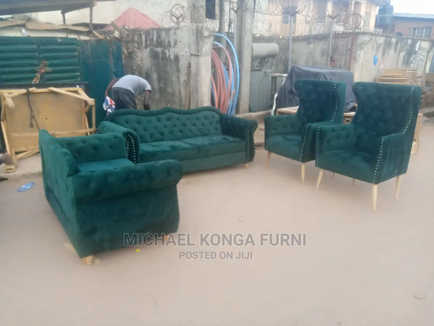 Modern 7 Seater Living Room Fabric Made Sofa Chair.