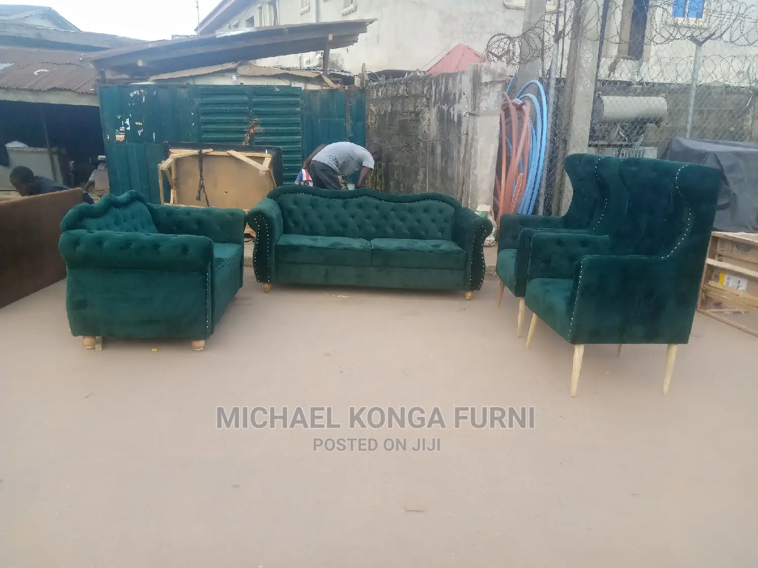 Modern 7 Seater Living Room Fabric Made Sofa Chair.