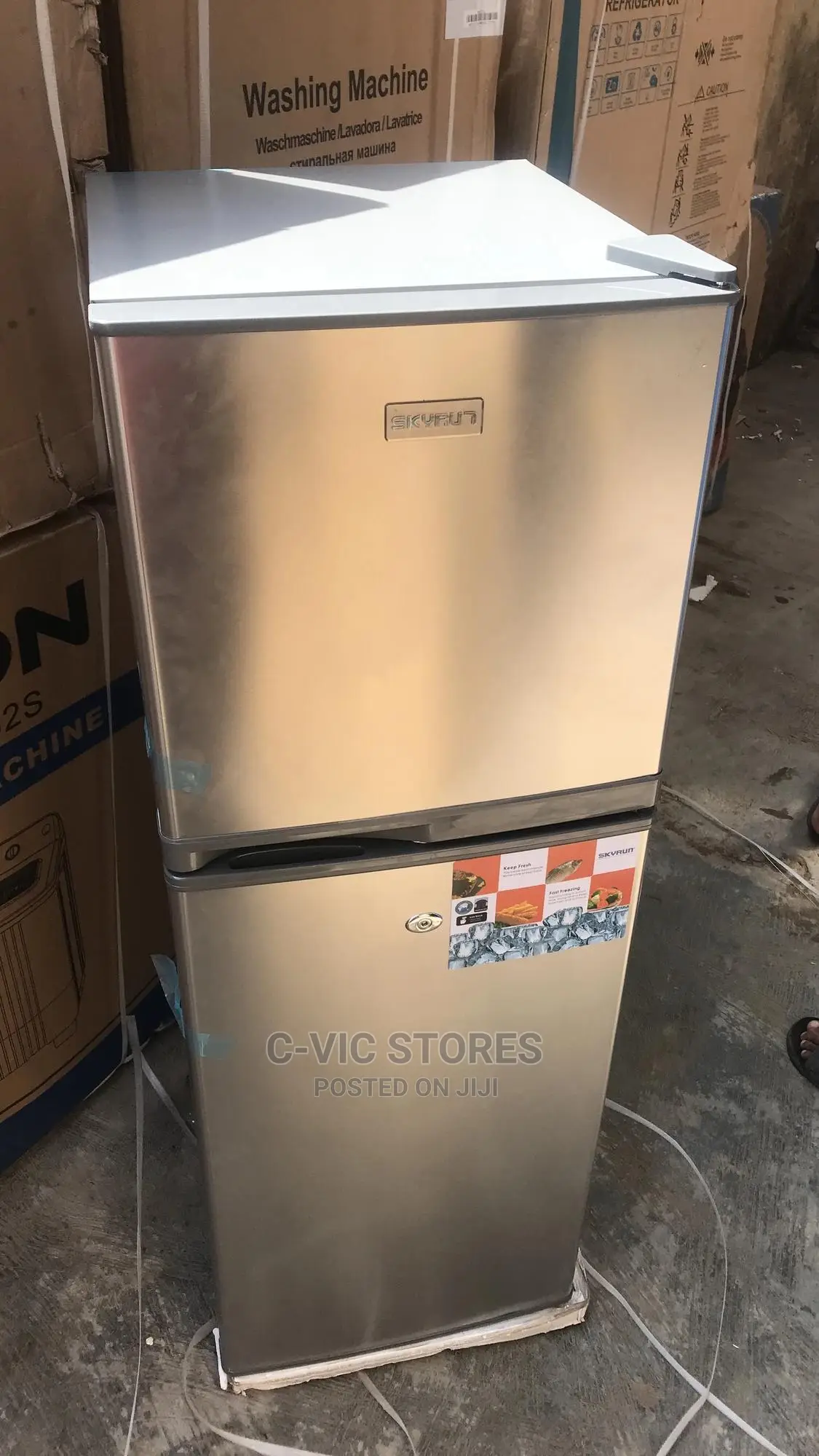 Skyrun 138-Litres Double Door Top Mount Fridge