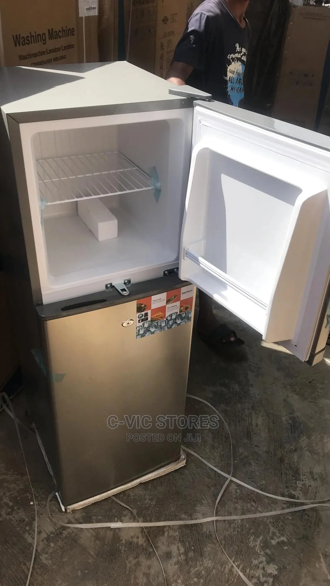 Skyrun 138-Litres Double Door Top Mount Fridge