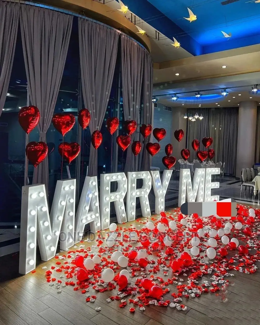 Marry Me Proposal Decor