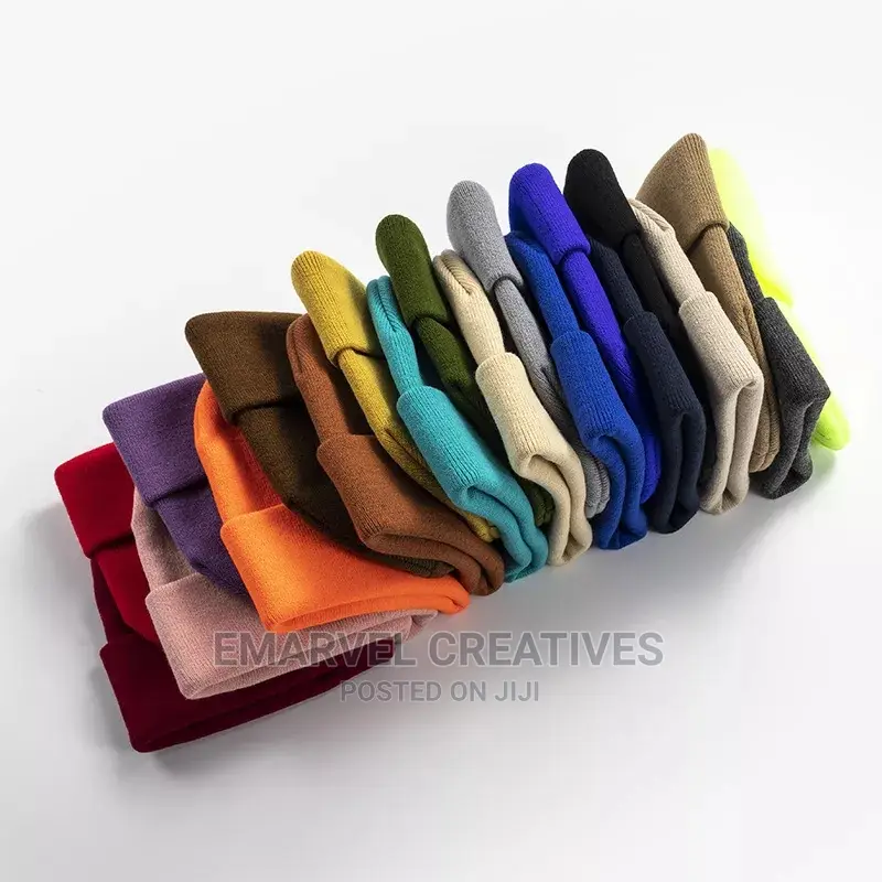 New Korean Wool Acrylic Knitted Caps Women Men Skullcap