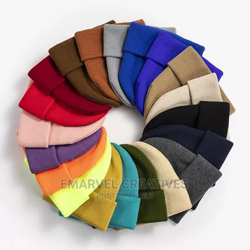 New Korean Wool Acrylic Knitted Caps Women Men Skullcap