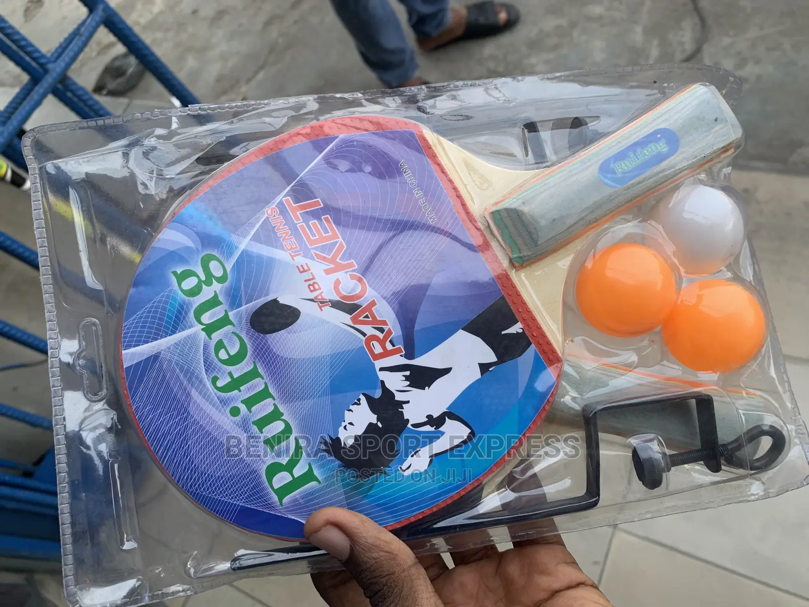 TABLE TENNIS BAT ( 2 In 1 Bat , 3 Eggs , Mini Post )