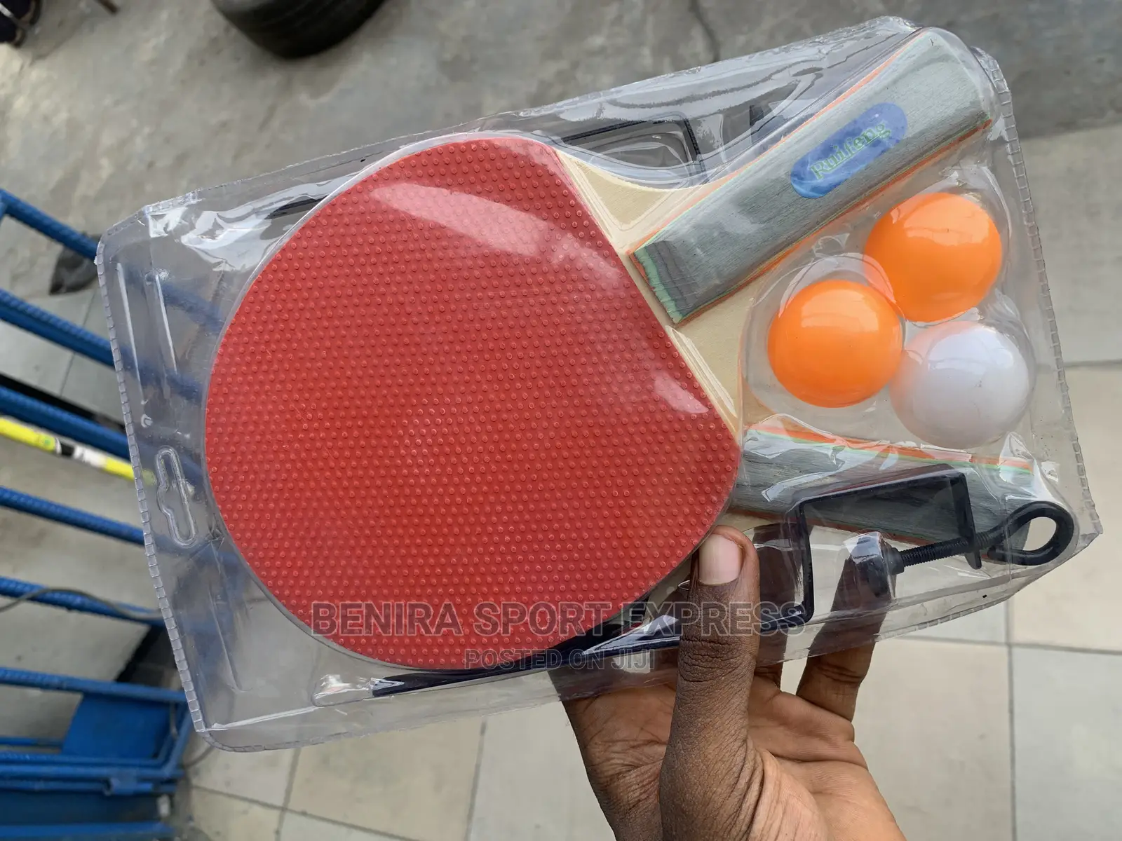 TABLE TENNIS BAT ( 2 In 1 Bat , 3 Eggs , Mini Post )