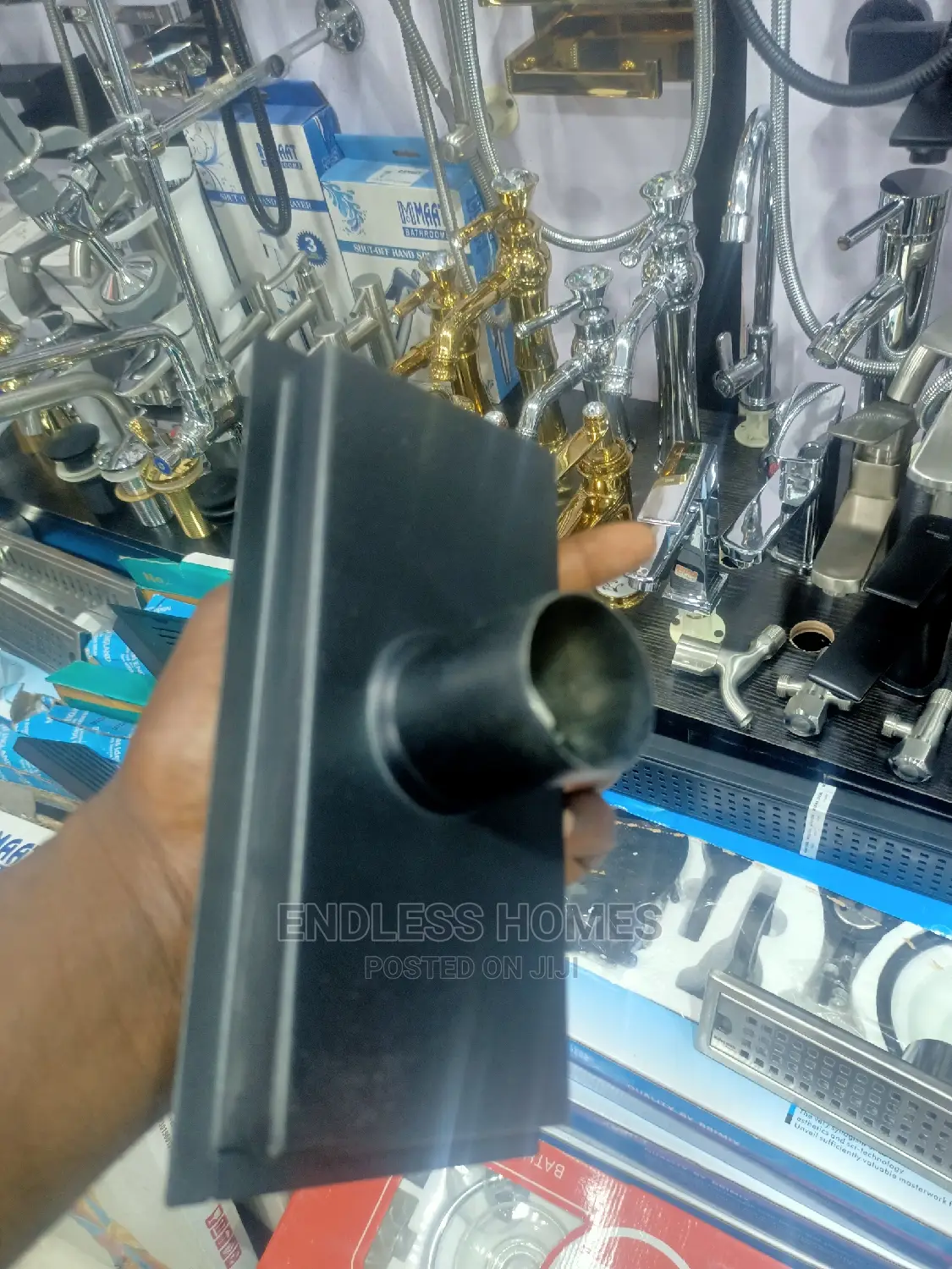 Long Black Floor Drain