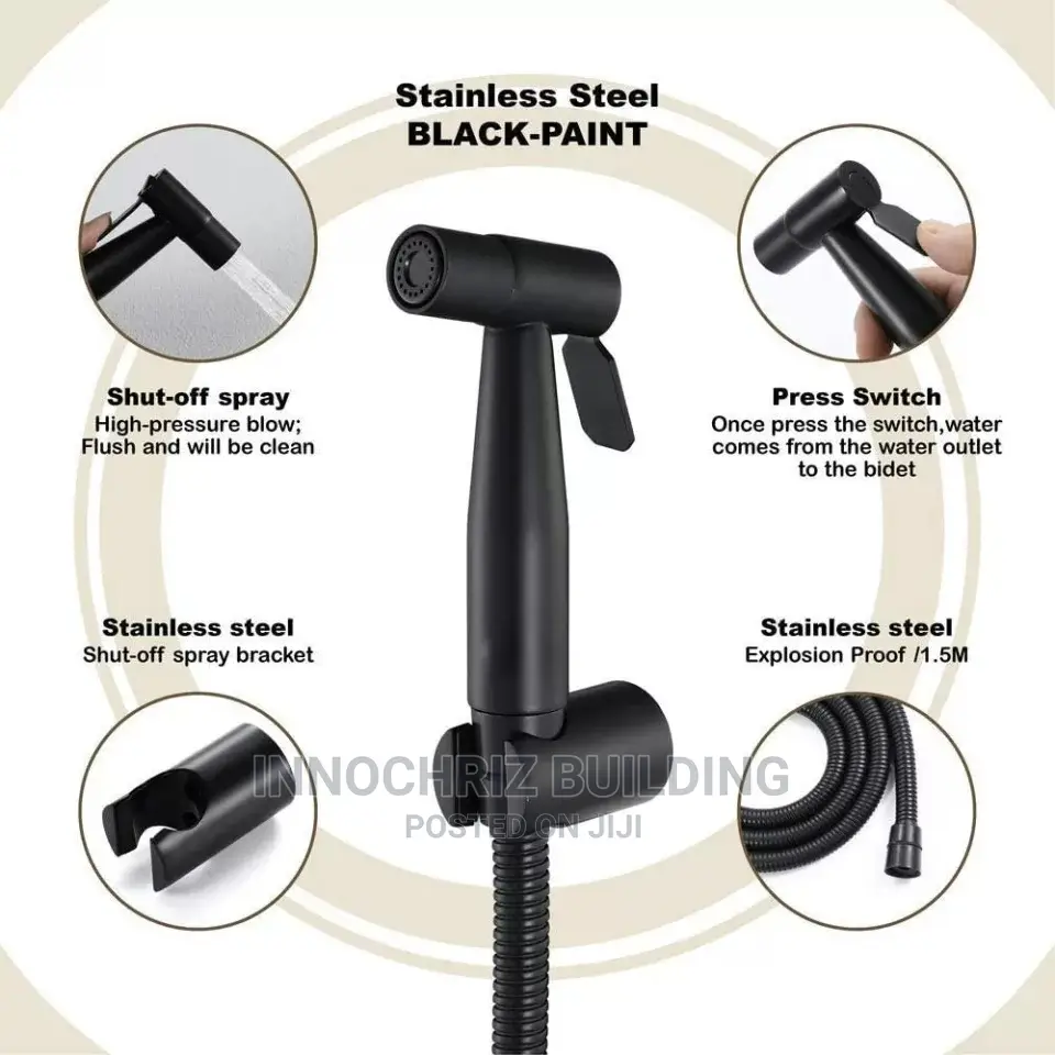 Black Bidet/Hand Sprayer