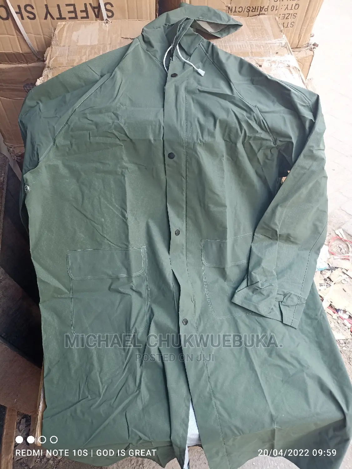 Green Rain Coat Gown