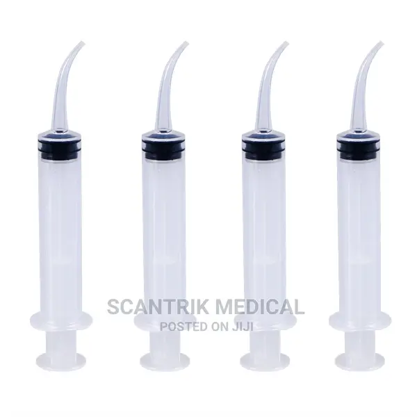 Syringe Oral Irrigator Syringe With Curved Tip