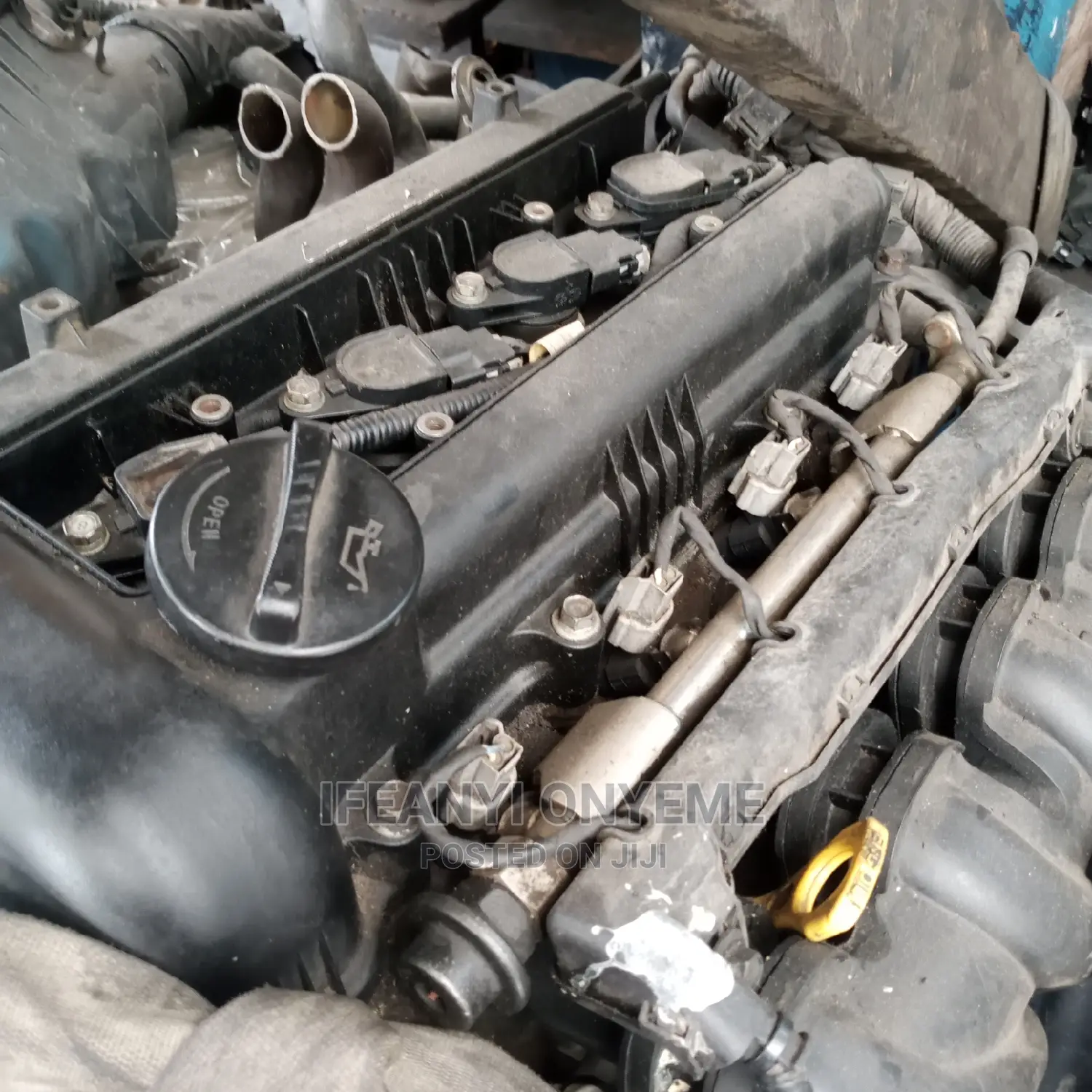 Car Engine and Bumper and Head Light