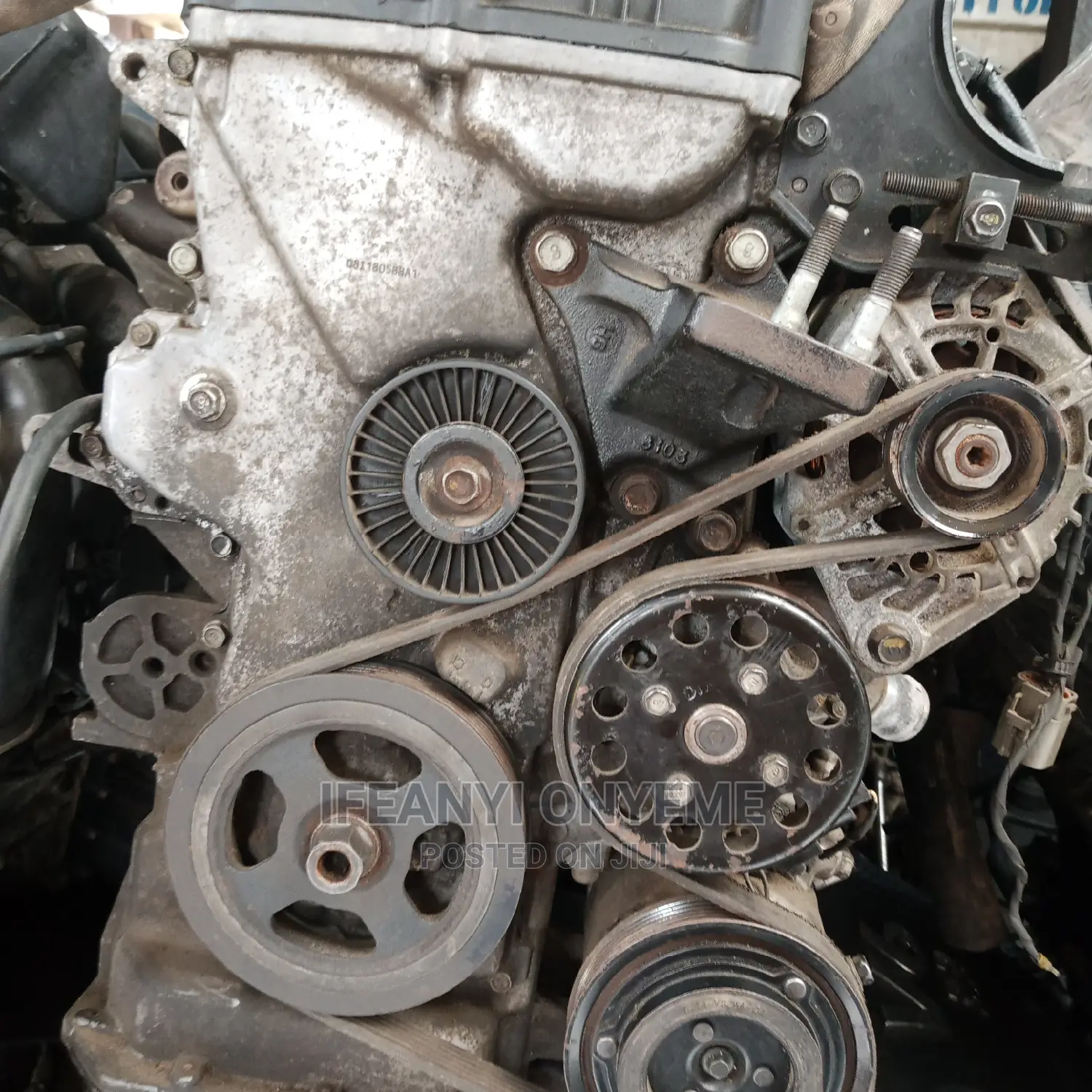 Car Engine and Bumper and Head Light