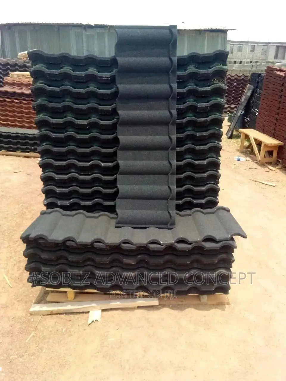 Black Milano Stone Roof Tiles Designs by Sobez Concept